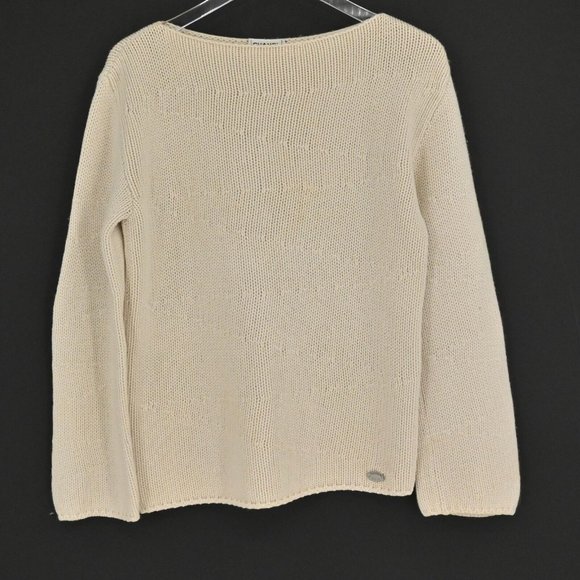 CHANEL Womens VTG Cream Cashmere Sweater Long Sleeve Chunky Knit Sz US 4 / IT 40 - Picture 2 of 10